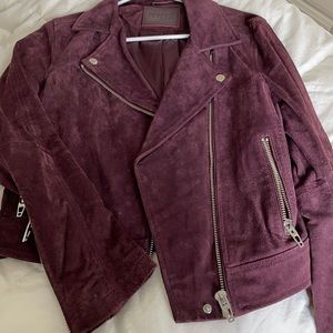 Blank NYC Burgundy Suede Coat